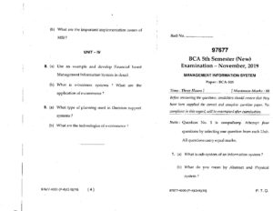 BCA dec 2019 5th sem management information system 97677 - DPG ...