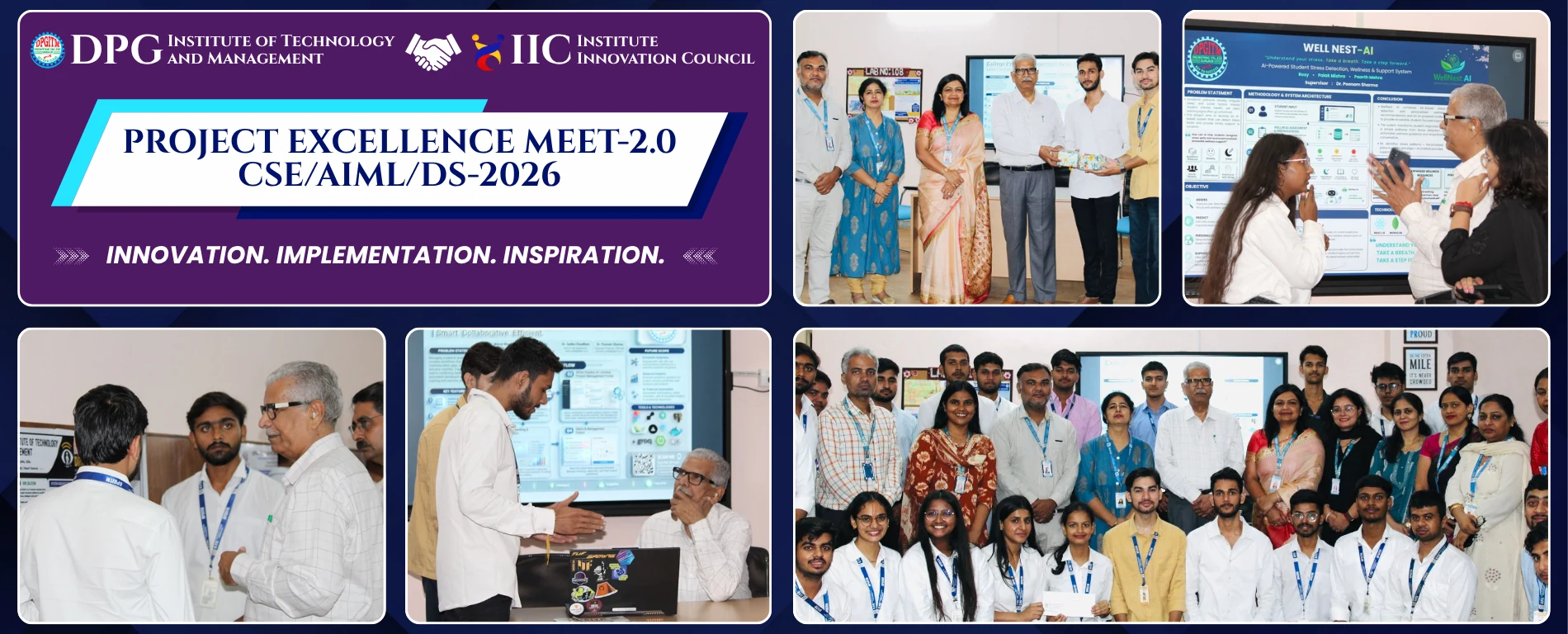 Project Excellence Meet 2.0 for CSE, AIML and Data Science students, 1 September 2026 at the Future of Work Lab, DPG Institute of Technology and Management, Gurugram