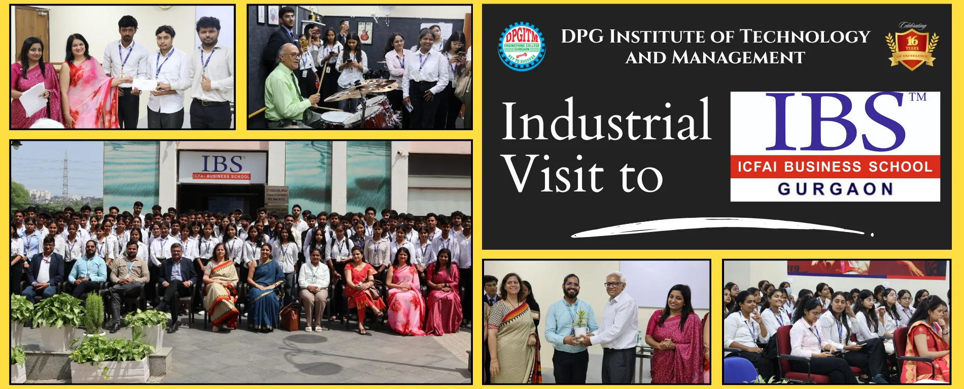 Photo highlights of the Industrial Visit to IBS - ICFAI Business School, Gurgaon by DPG Institute of Technology and Management, Gurugram
